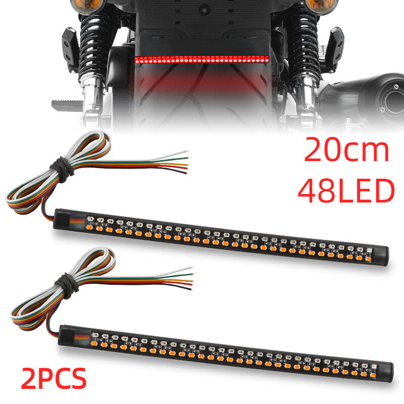2 ¡Á Flexible LED Strip Motorcycle Brake Turn Signals Running Tail Light 48LED