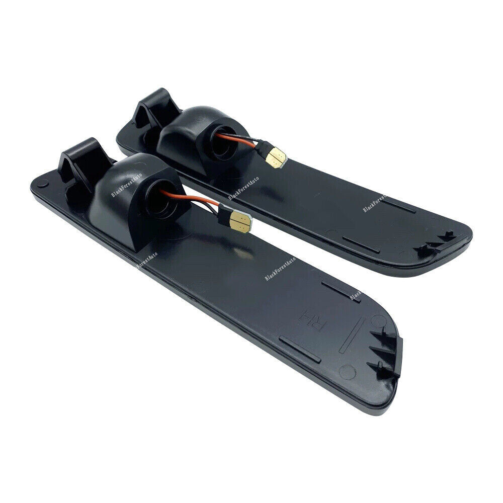 Pair Smoke Lens LED Rear Bumper Side Marker Lights Lamp for Ford for Mustang 2005-09
