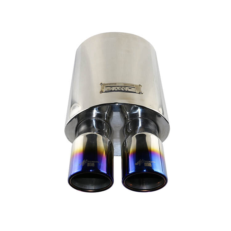 2.5 ID Dual 3 OD Sport Sound Muffler Tips Exhaust Tip Car Blue Resonator