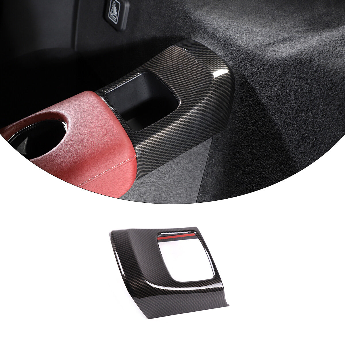 4x for Camry 2018-2023 Carbon Fiber Rear Light Lamp Cover Trim Strip- v