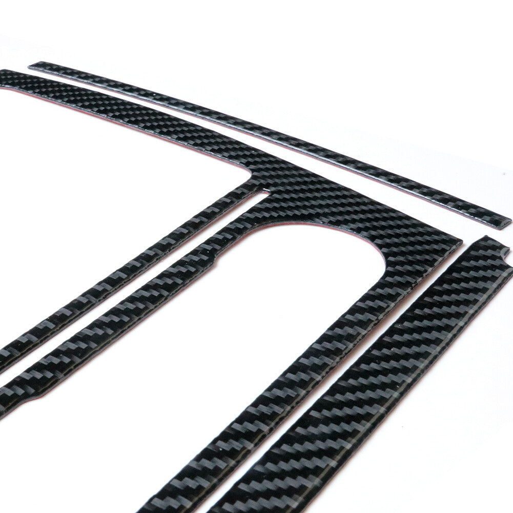 5x Carbon Fiber GPS Panel Decorative Trim Cover for Honda for Civic Coupe 2013-2015