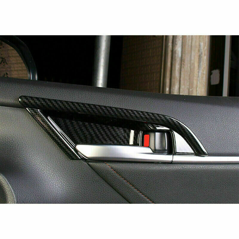 for Toyota for Camry 2018-2023 Carbon Fiber ABS Inner Door Handle Bowl Cover Trims