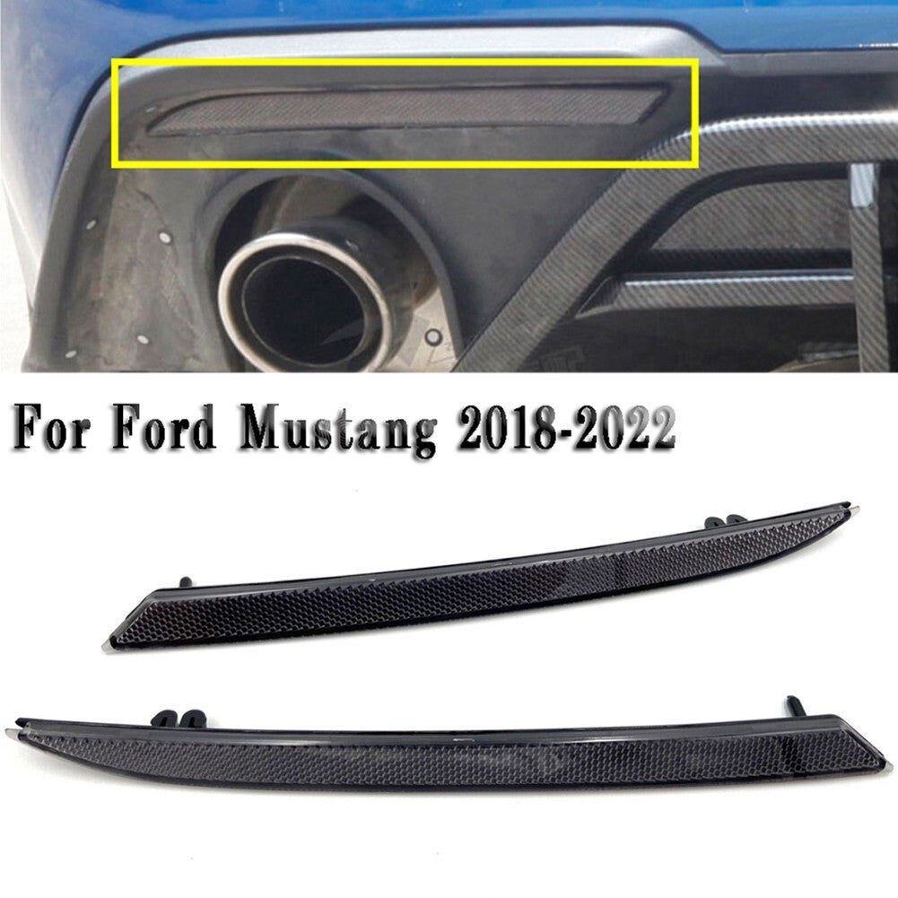 2- Black-Smoked Lens Rear Bumper Reflector Lenses for Ford - for Mustang 2018-2022
