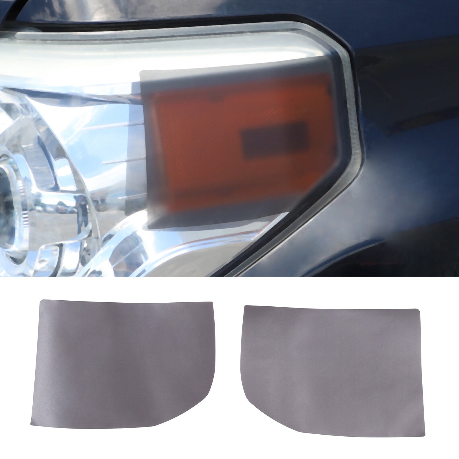 Headlight side markings, shading, smoked vinyl covering suitable for Tundra 2007 - 2021 - n