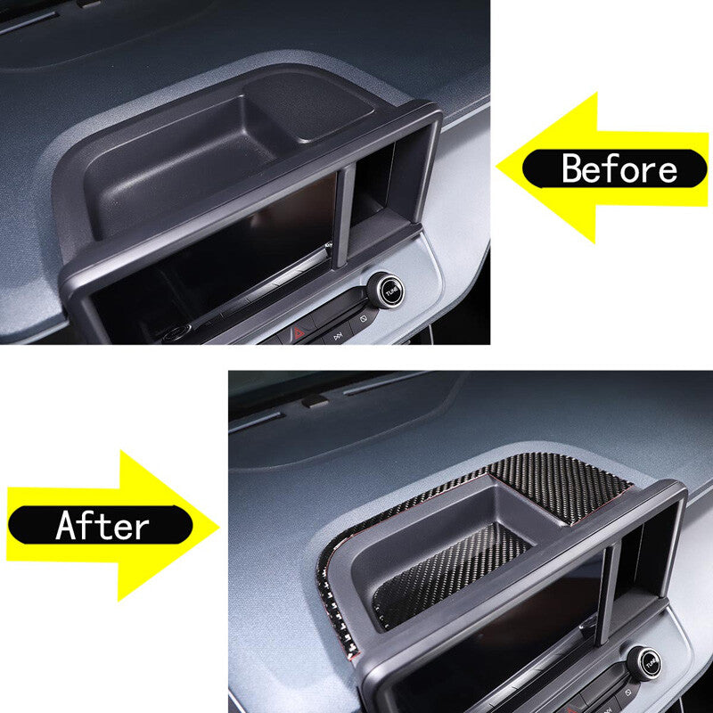 Carbon fiber ABS internal cup holder protective cover suitable for X5 E70 2008-2013 - v