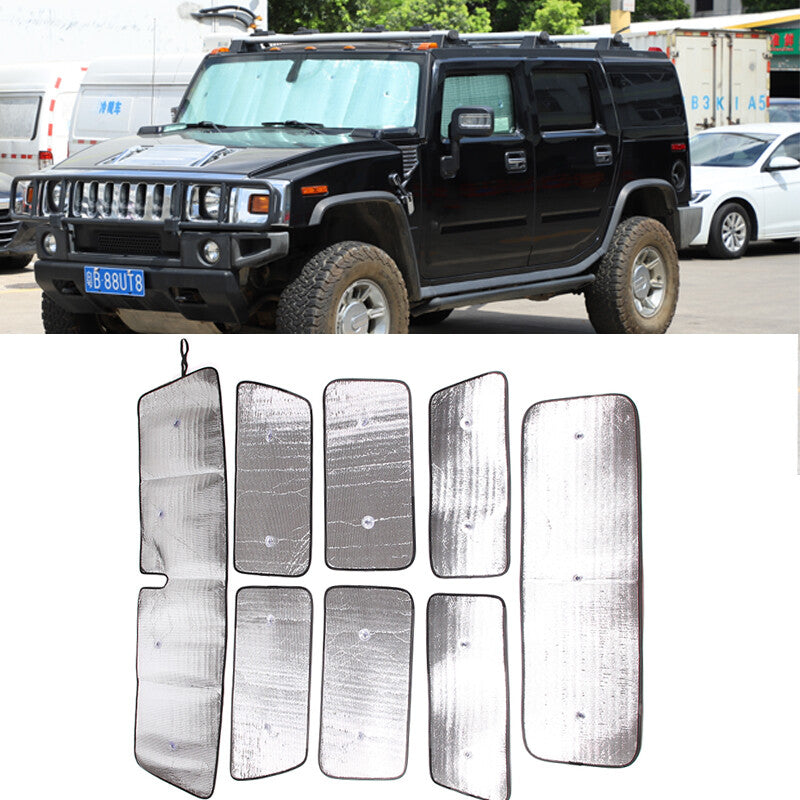 Side window privacy UV protection sunshade blocks, 8 pieces, suitable for Humme-r H2 2003 - 2009 - n
