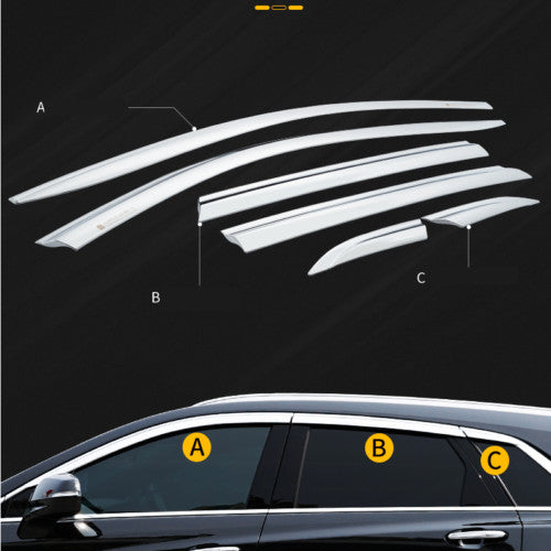 for Cadillac XT5 2017-23 Chrome Window Wind Visors Sun Rain Guard Vent Deflector