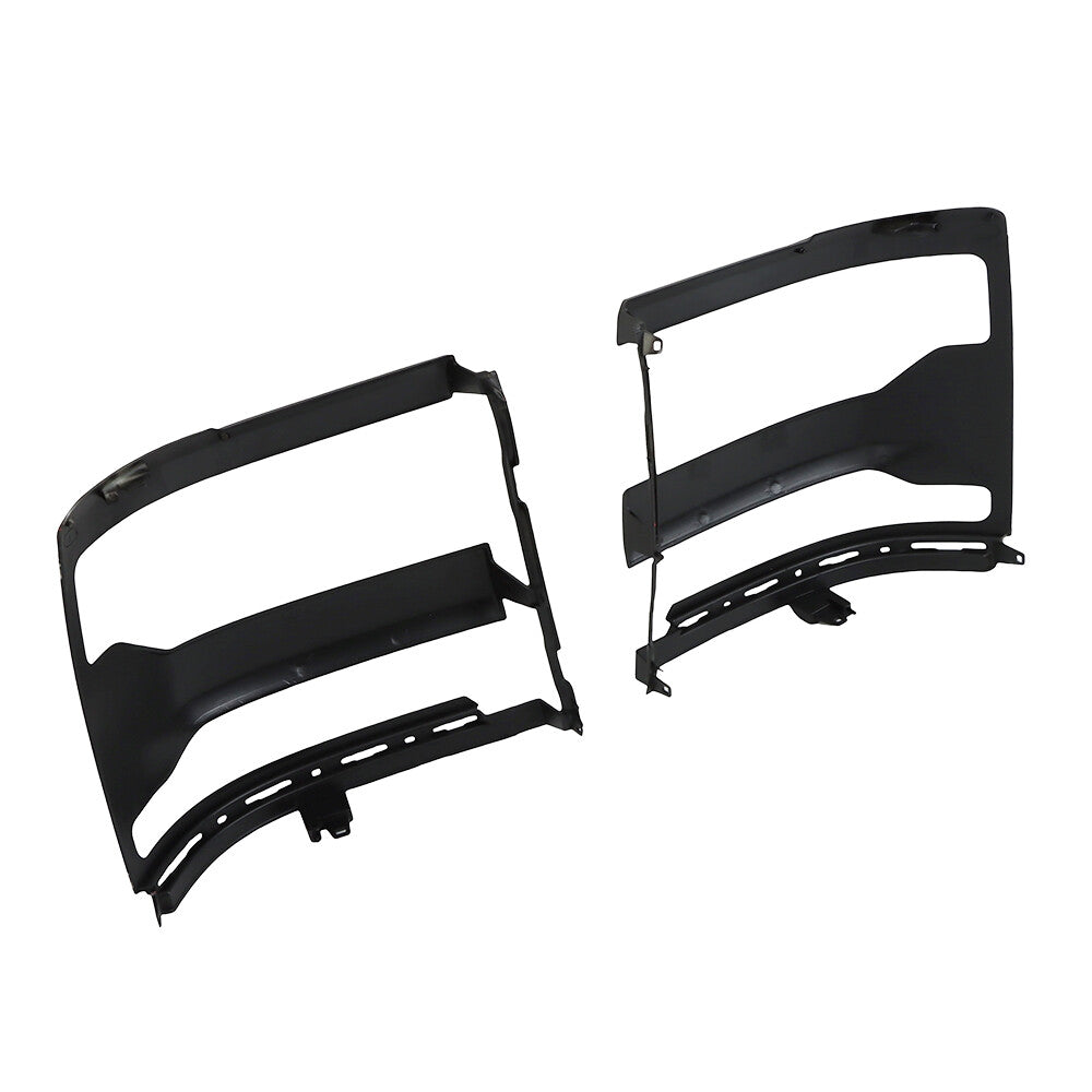 Projector headlight decorative frame protective cover suitable for 16-18cm Silverado 1500 Black LH+RH- n