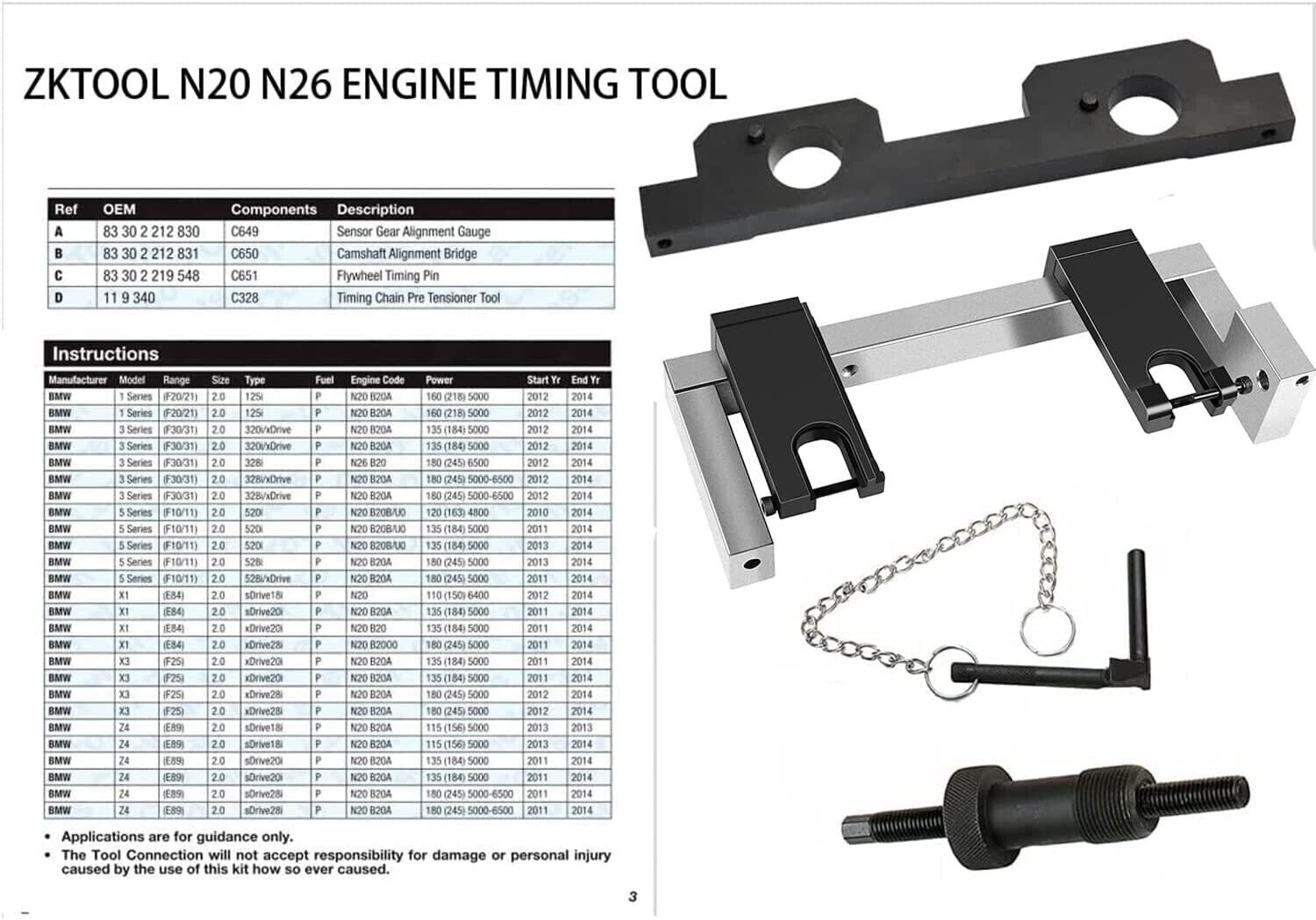 for BMW N20 N26 Engine Cam Camshaft Timing Locking Master Tool