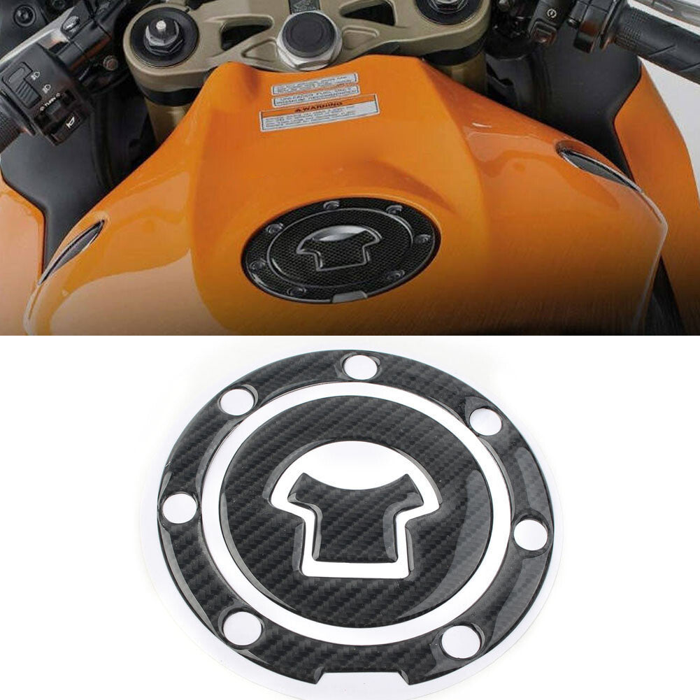 Fit 03-15 for Honda CBR600RR Carbon Fiber Look Gas Tank Fuel Cap Cover Protector Pad
