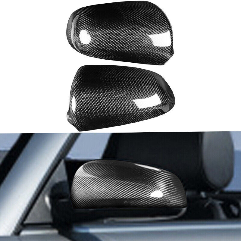Pair Real Carbon Fiber Car Side Mirror Cover Caps for Audi for A4 B7 2006-2007 2PCS