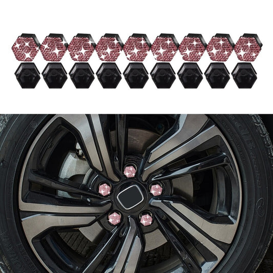 Shiny 21mm 20PCS Lug Nut Cover Car Wheel Lug Nut Cover Bolt Caps w/ Removal Tool