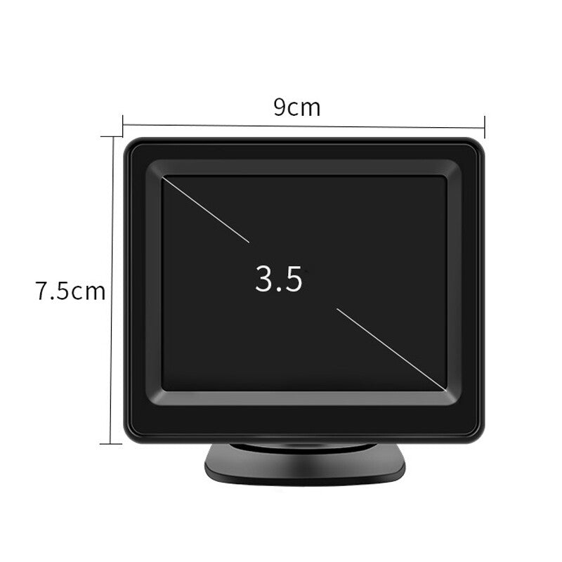 3.5-inch LCD DVD Display Car Head-Up Display with Reversible Image + Rearview Camera n