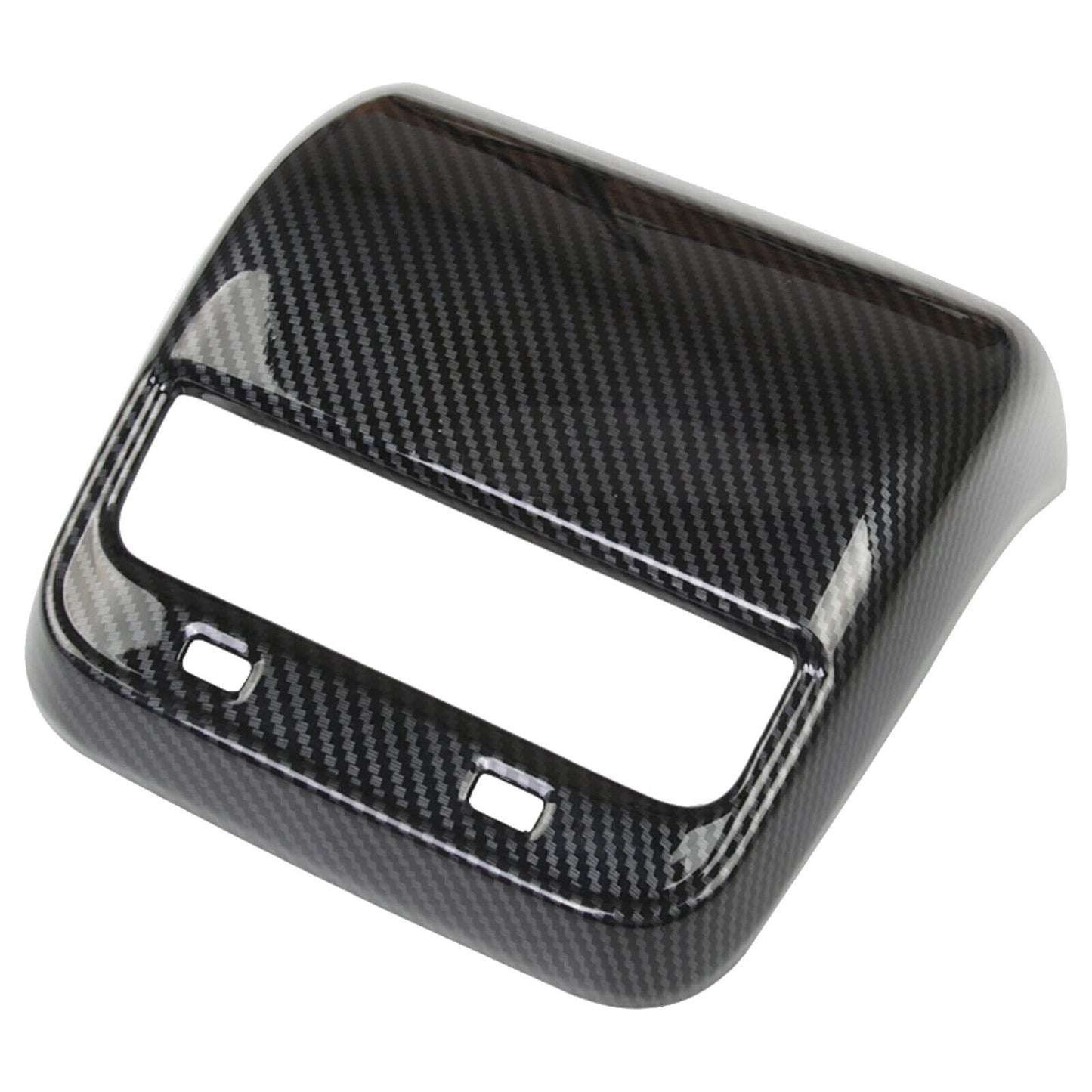 Smooth carbon fiber rear vent socket cover trim for Model 3/Y US 17-23- n