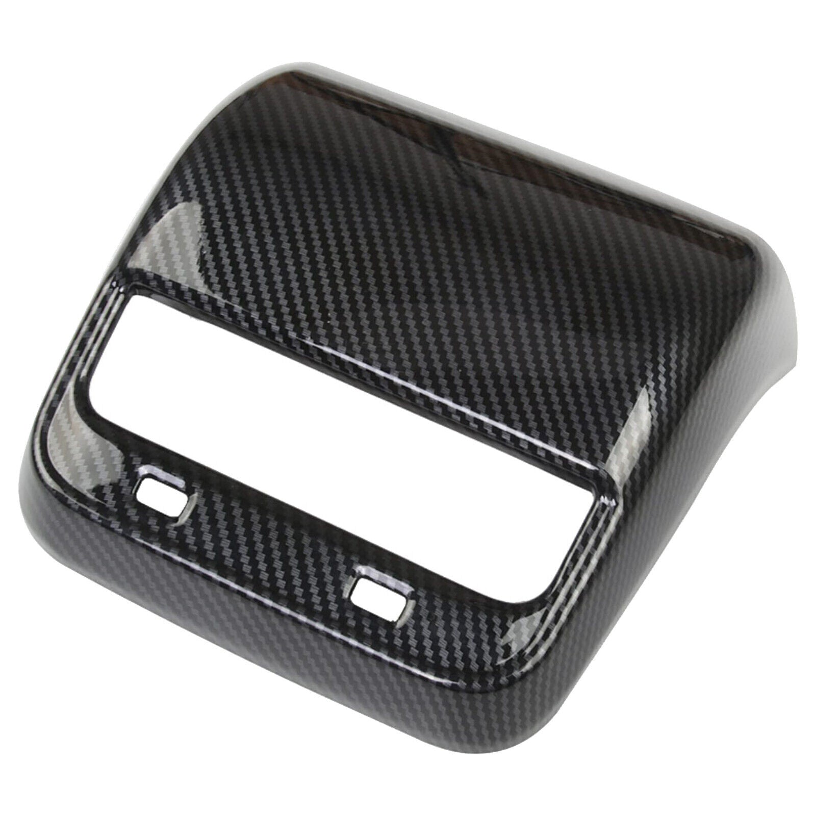 Smooth carbon fiber rear vent socket cover trim for Model 3/Y US 17-23- n