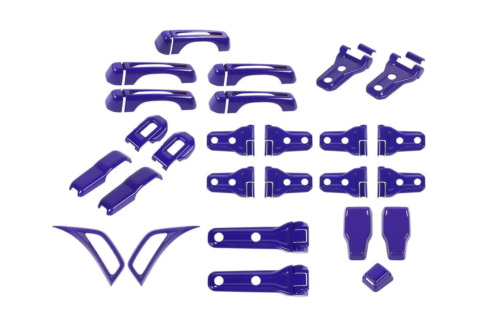 for Jeep for Wrangler JL 18-22 Purple Exterior Kit Door Handle /Tailgate Hinge Trim