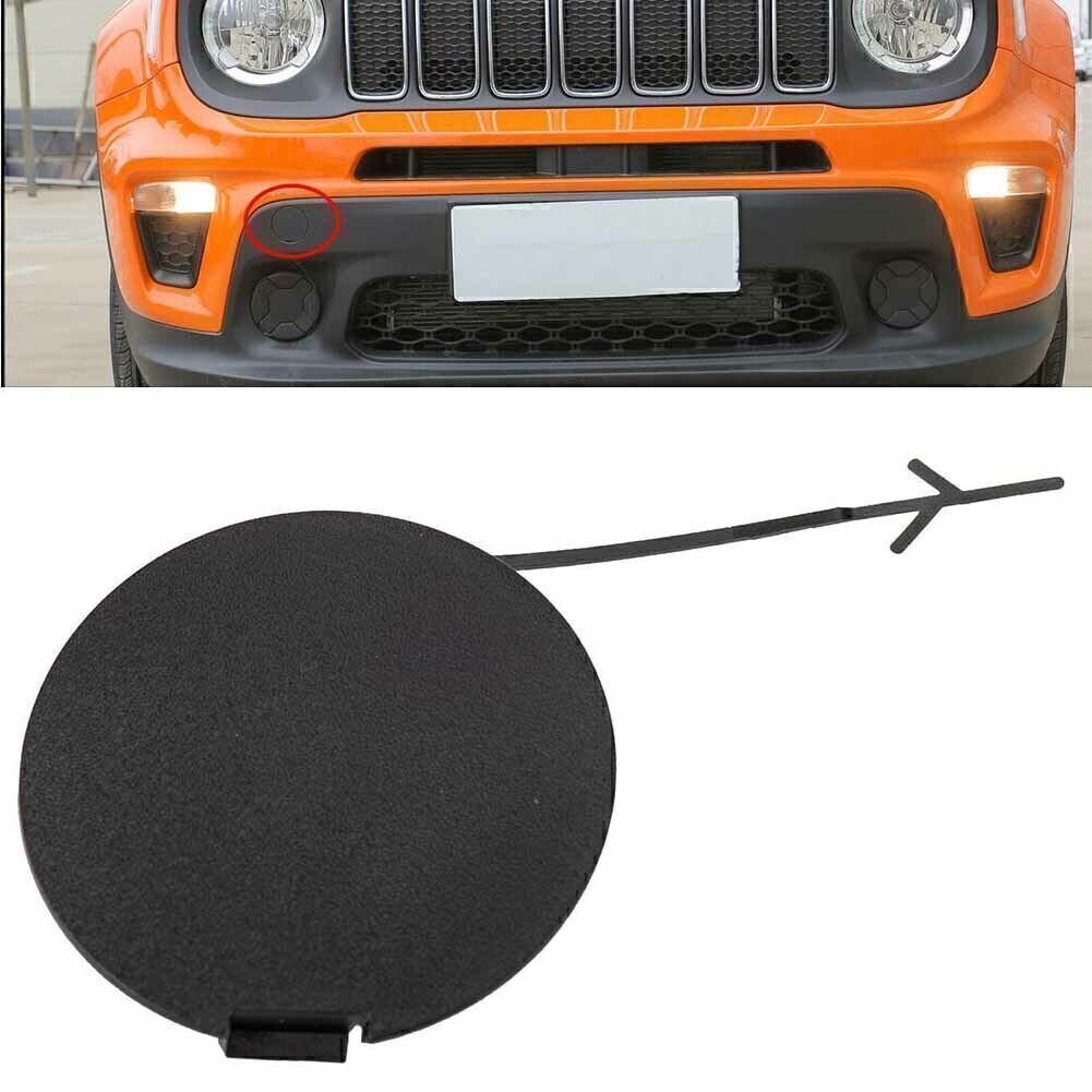 Front Bumper Tow Hook Eye Cap Cover for Jeep Renegade 2015-2020 5XB38LXHAA Black