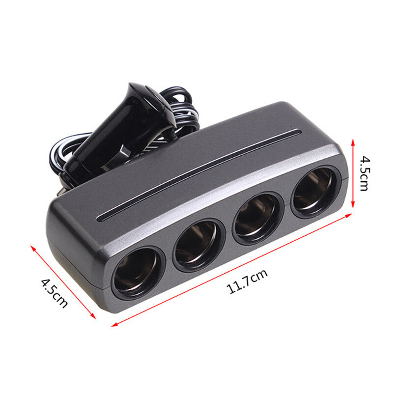 4 Ways Multi Socket Cigarette Lighter Splitter Power Adapter Plug 12V/24V 120W v