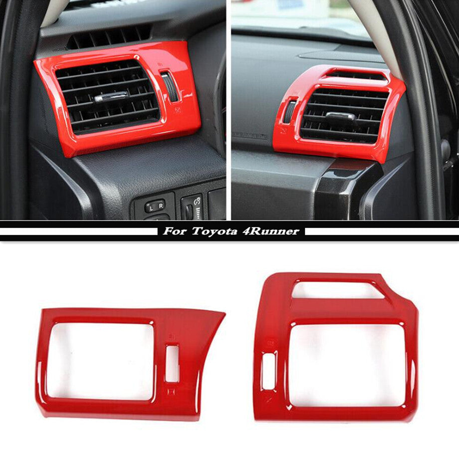For 2010-2023 4Runner ABS Red Side Air Conditioner Outlet Vent Cover Trim v
