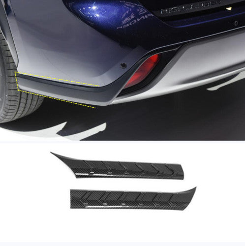 For 2020-2024 for Toyota Highlander Carbon Fiber Rear Bumper Side Spoiler Cover Trim
