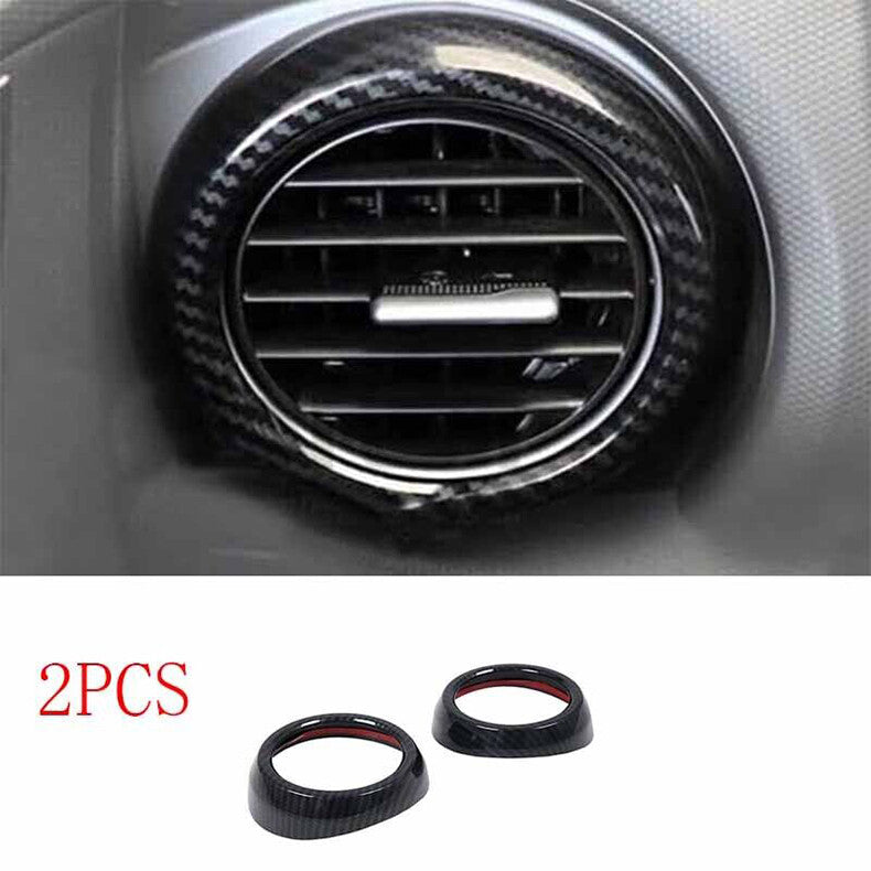 for Hyundai Kona 2018-2022 Carbon Fiber Inner Dashboard Side Air Vent Cover Trim