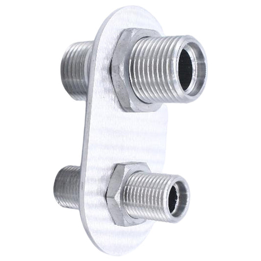 2-Port Billet Aluminum Firewall HeaterA/C Bulkhead Connector Hot Rod 181152-100 Q