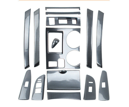 15P Carbon Fiber Car Interior Kit Cover Trim ABS for Toyota highlander 2009-2014