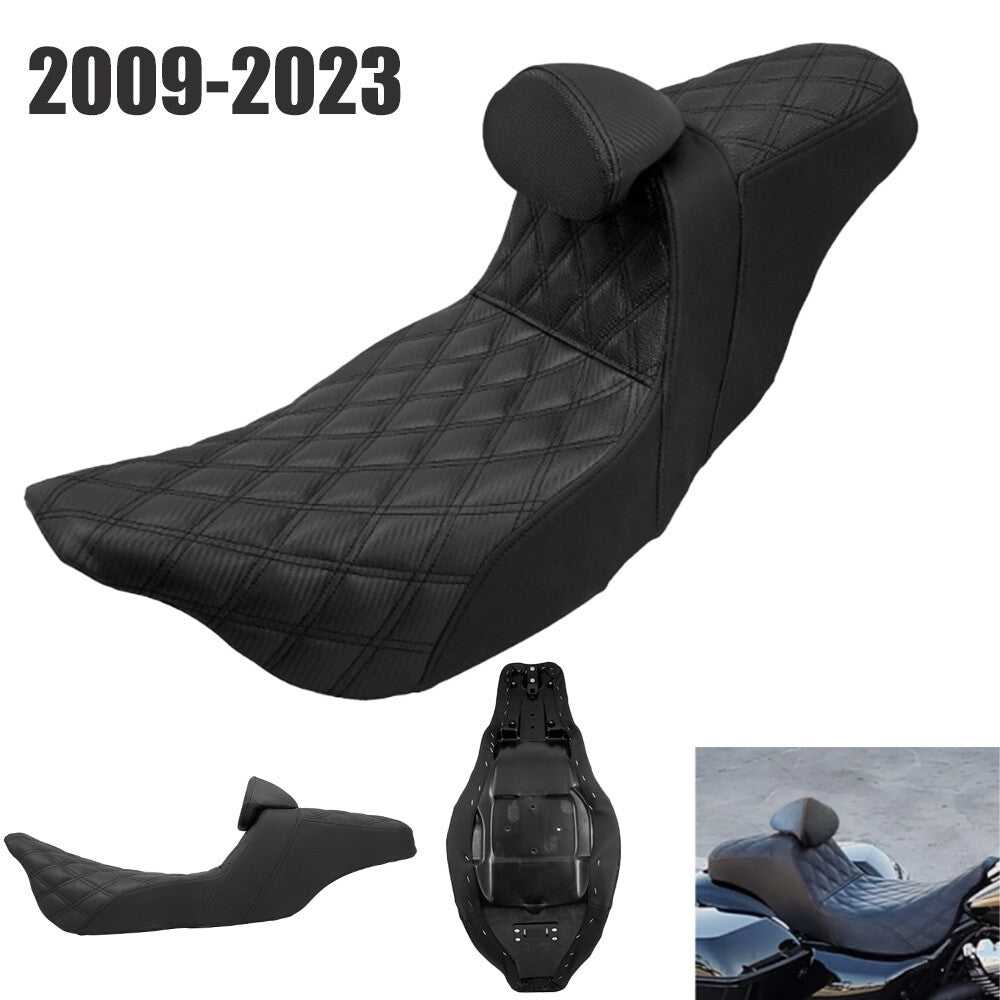 Two-seater with driver's backrest suitable for Harley Touring Electra Glide Road Glide- n