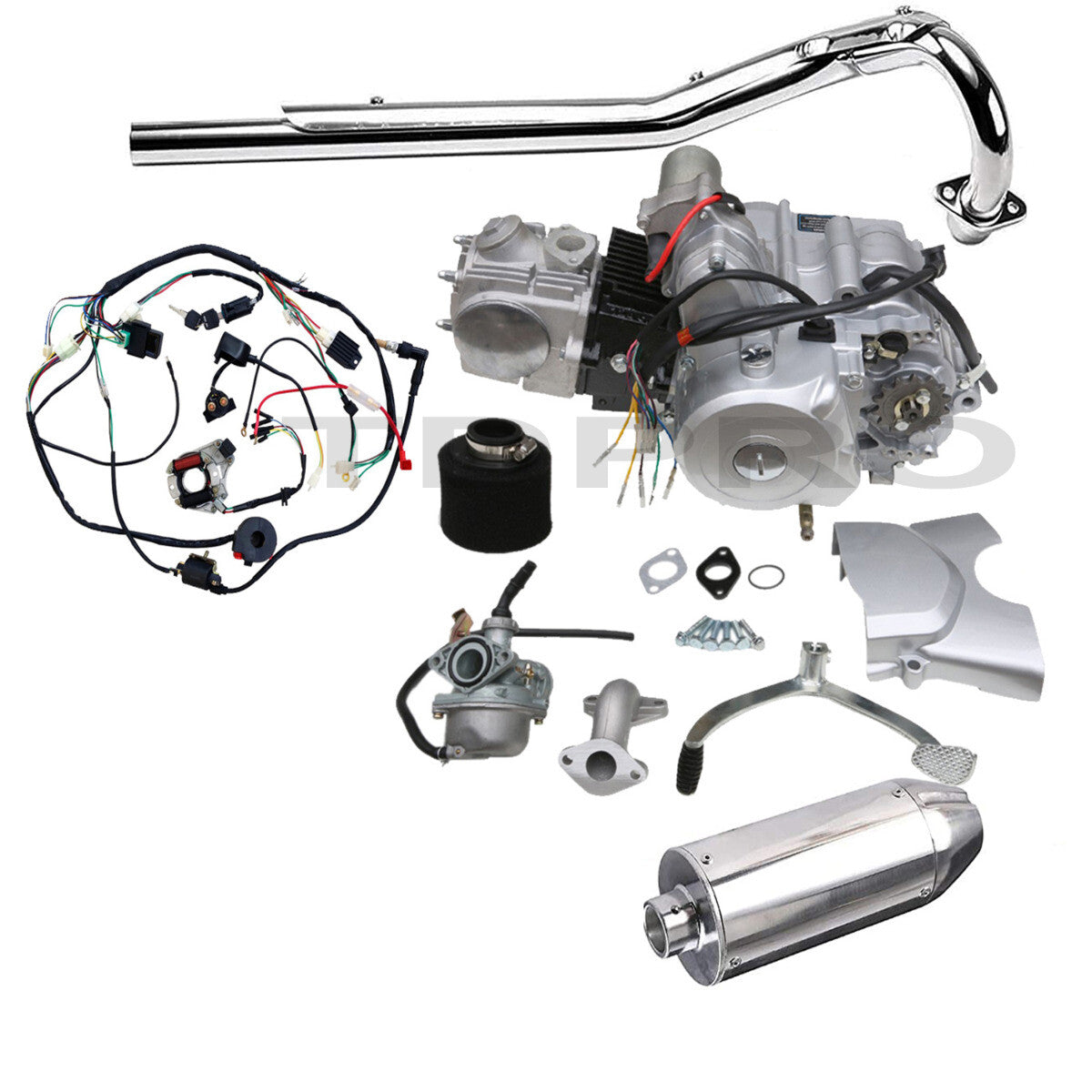 125cc Semi Auto Engine Motor 4 Stroke 70cc 90cc 110 ATV Quad Bike Go Kart Buggy