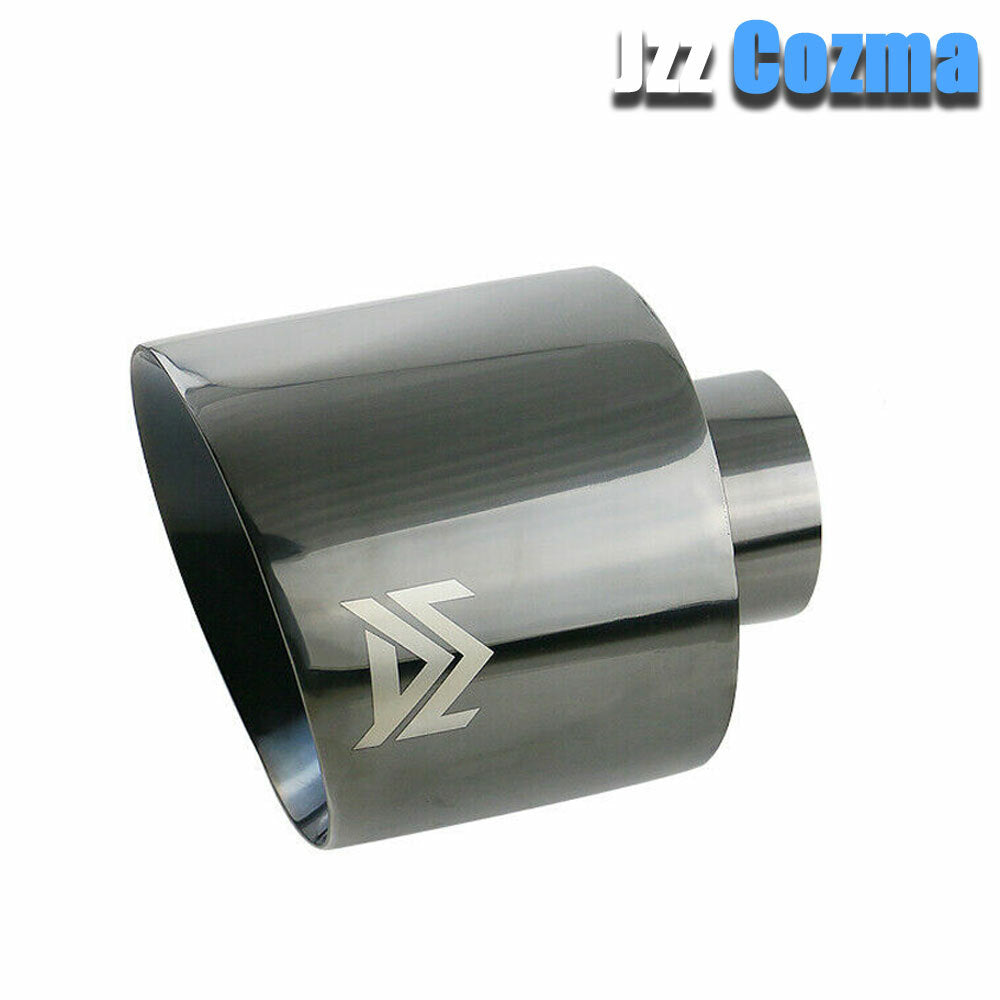 1 Piece Universal 2.5'' ID 5'' OD Exhaust End Tips Muffler Black Tip For 2.5inch