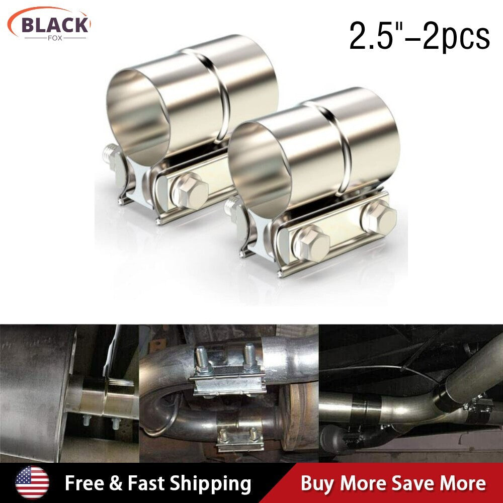 2.5-inch ring connector exhaust with jacket muffler connector, stainless steel