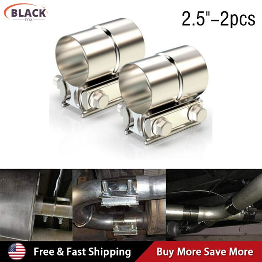 2.5-inch ring connector exhaust with jacket muffler connector, stainless steel