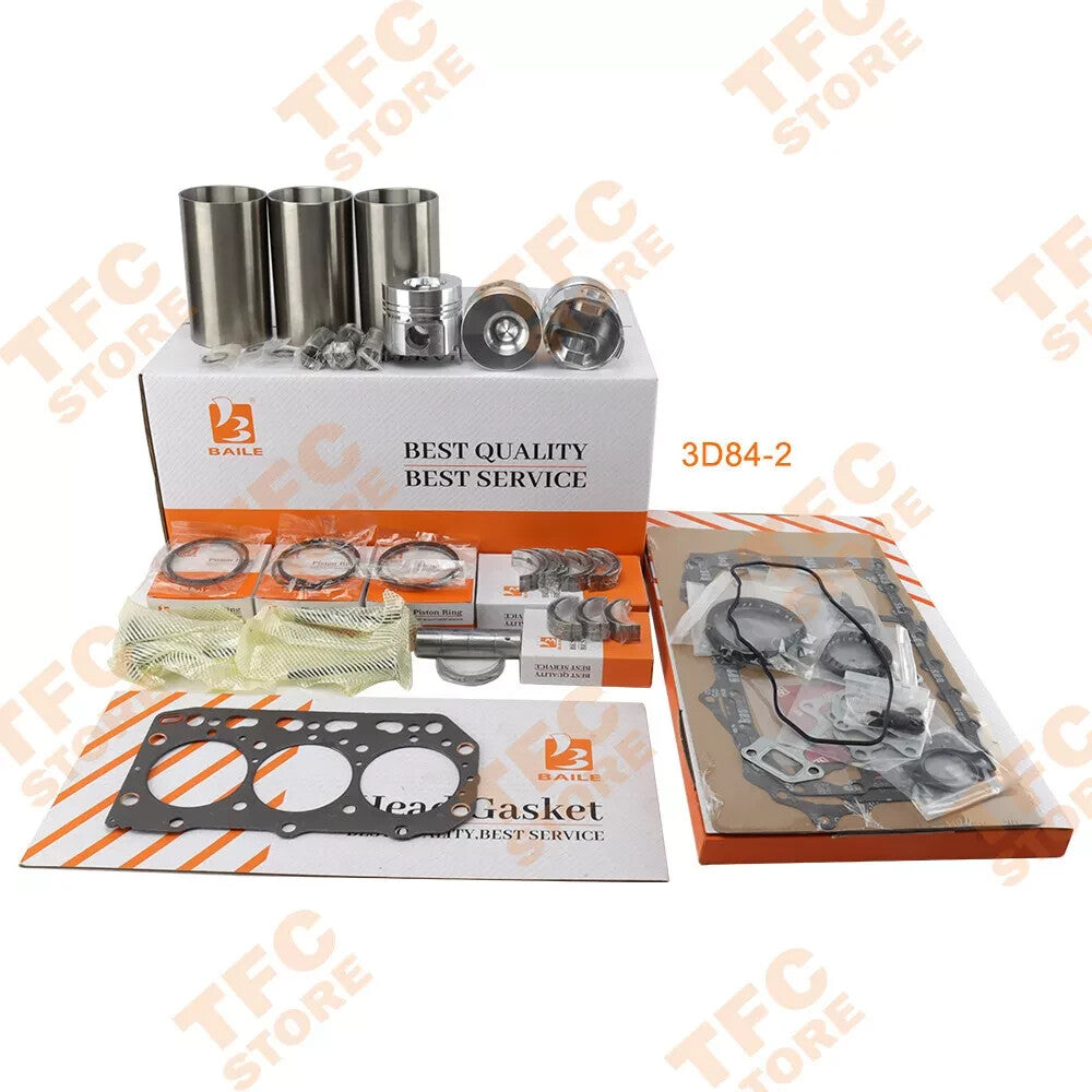 Overhaul Rebuild Kit For Komatsu 3D84-2 Engine Piston Cylinder Liner Full Gasket