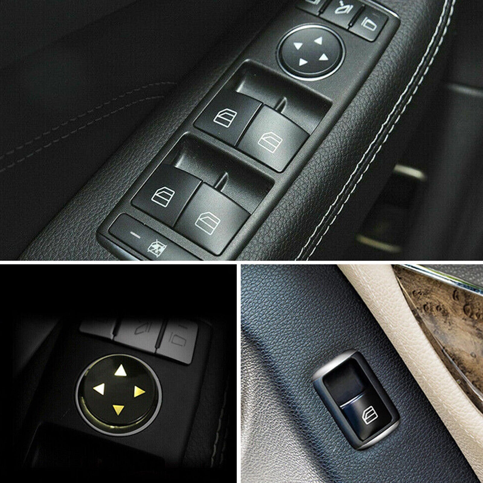 For MercedesBenz C E CLA Interior Button Repair Stickers Trim Car Window Switch