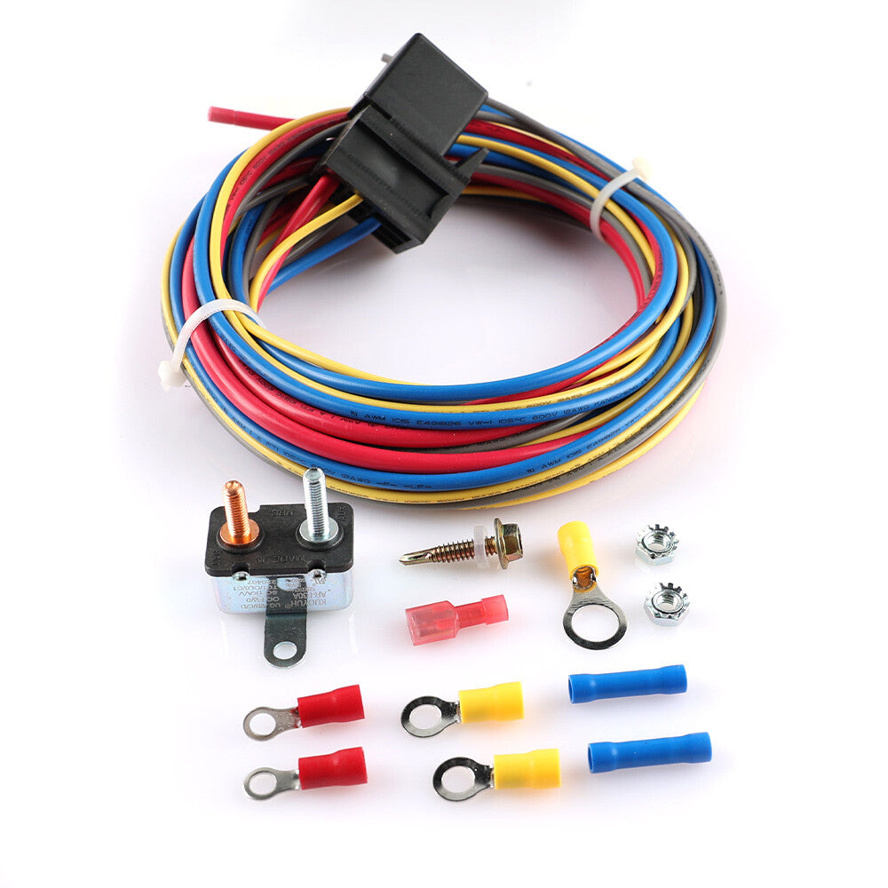 Electric Fuel Pump Relay Wire Harness Kit Bypass 30 AMP For 12V System Universal
