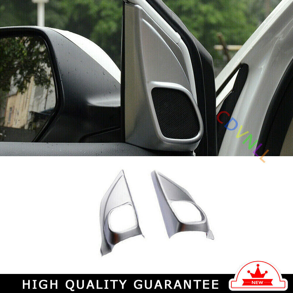 A Post Speaker Frame Cover Trim 2PCS for Honda CRV CR-V 2012-2016 Matte Silver