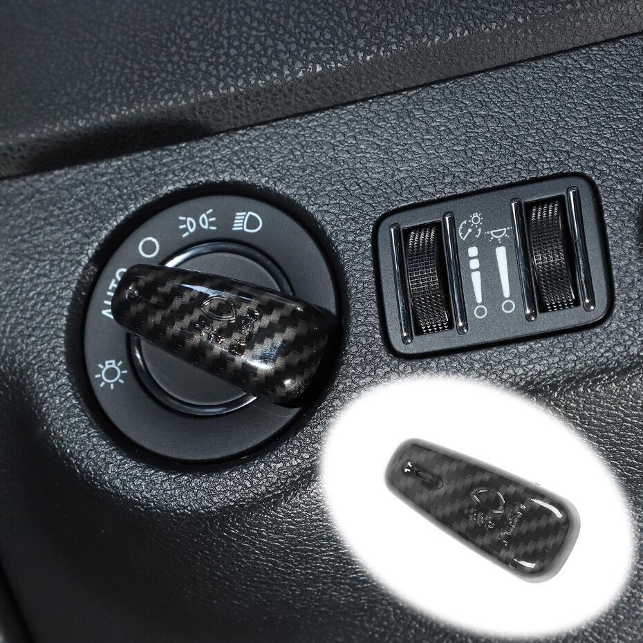 For 2011-2023 for Dodge Charger ABS Carbon Headlight Switch Button Adjust Cover Trim v