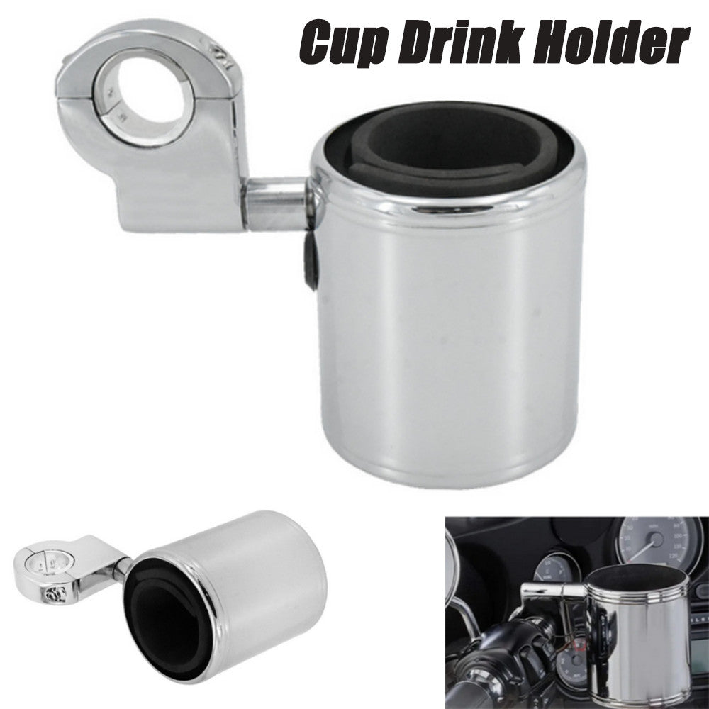 Universal 7/8 inch/1.25 inch handlebar cup holders suitable for Harley-Davidson touring (chrome plating) n