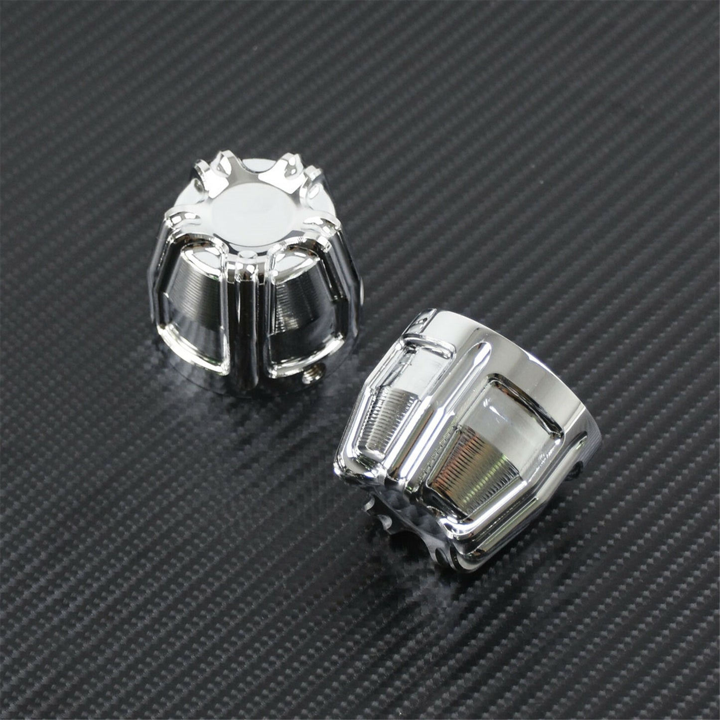 Chrome Front Axle Nut Cover Cap CNC Fit for Harley Softail Fat Boy Dyna Touring Q