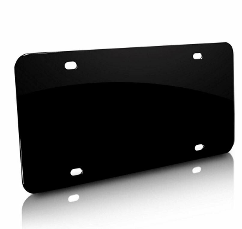 Car license plate cover, rear boot, trunk custom text, black, suitable for GimCis