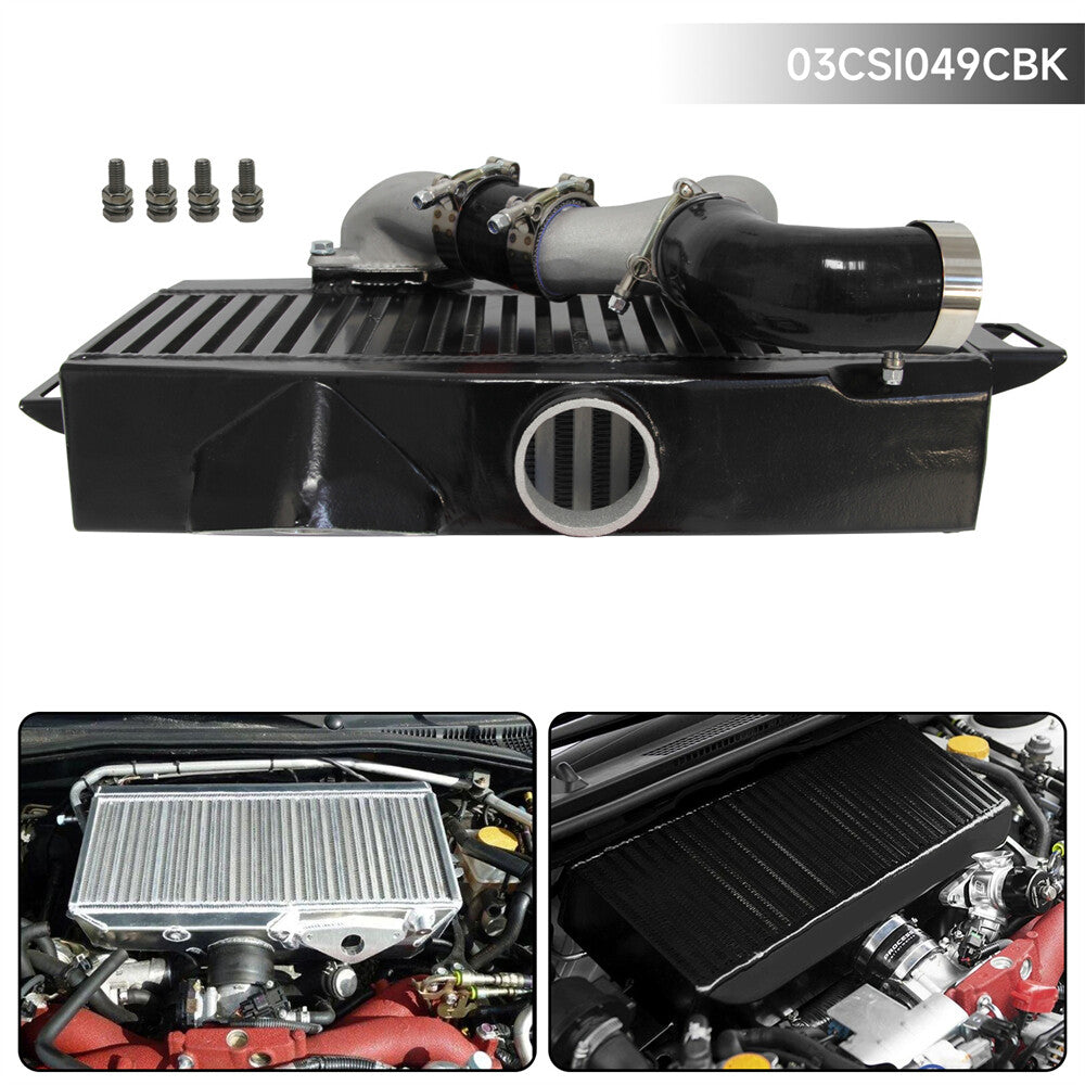 Top Mount Intercooler Kit Y Pipe For 2008+ for Subaru WRX STI EJ257 EJ255 2.5L BK