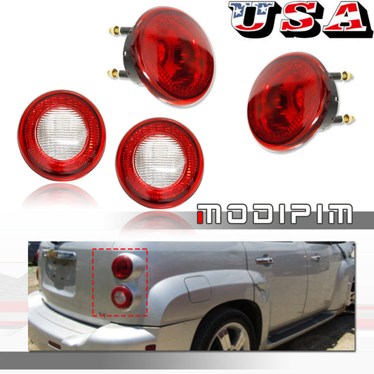 4-Pack Red Lens Rear Backup Light + Upper Tail Light Housing for 06-11 for HHR- v