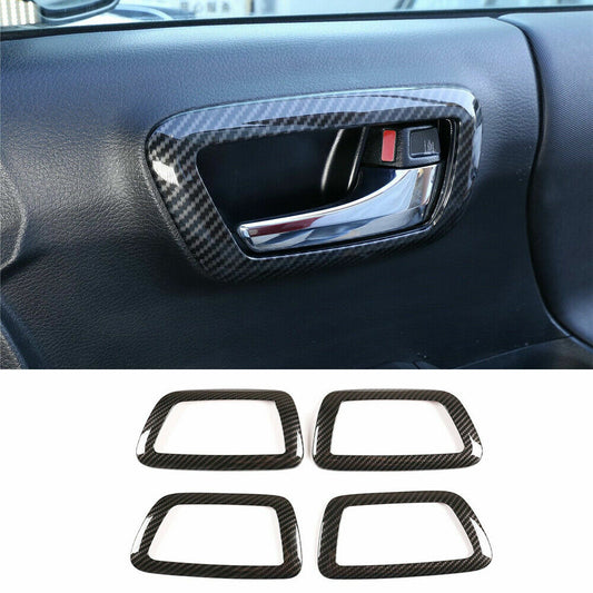 for Toyota Tacoma 2016-2020 ABS Carbon Fiber Interior Door Handle Bowl Cover Kit