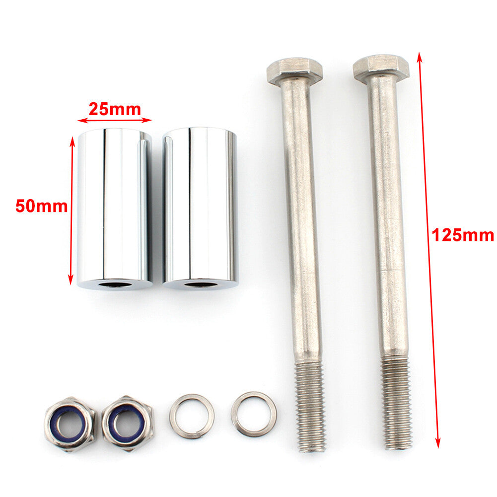 Black Short Front Turn Signal Mounts 39mm 49mm Forks for Harley Sportster FXR Q