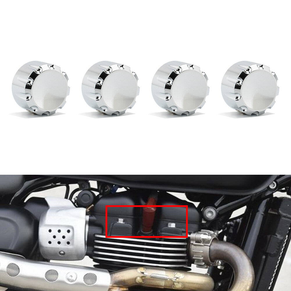 Billet bearbeitete Kopfschraube Mutter Abdeckkappe f¨¹r T120 Thruxton 4St Chrom