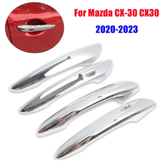 for Mazda CX-30 CX30 2020-24 Chrome Exterior Door Handle Cover Protector Trim 4X