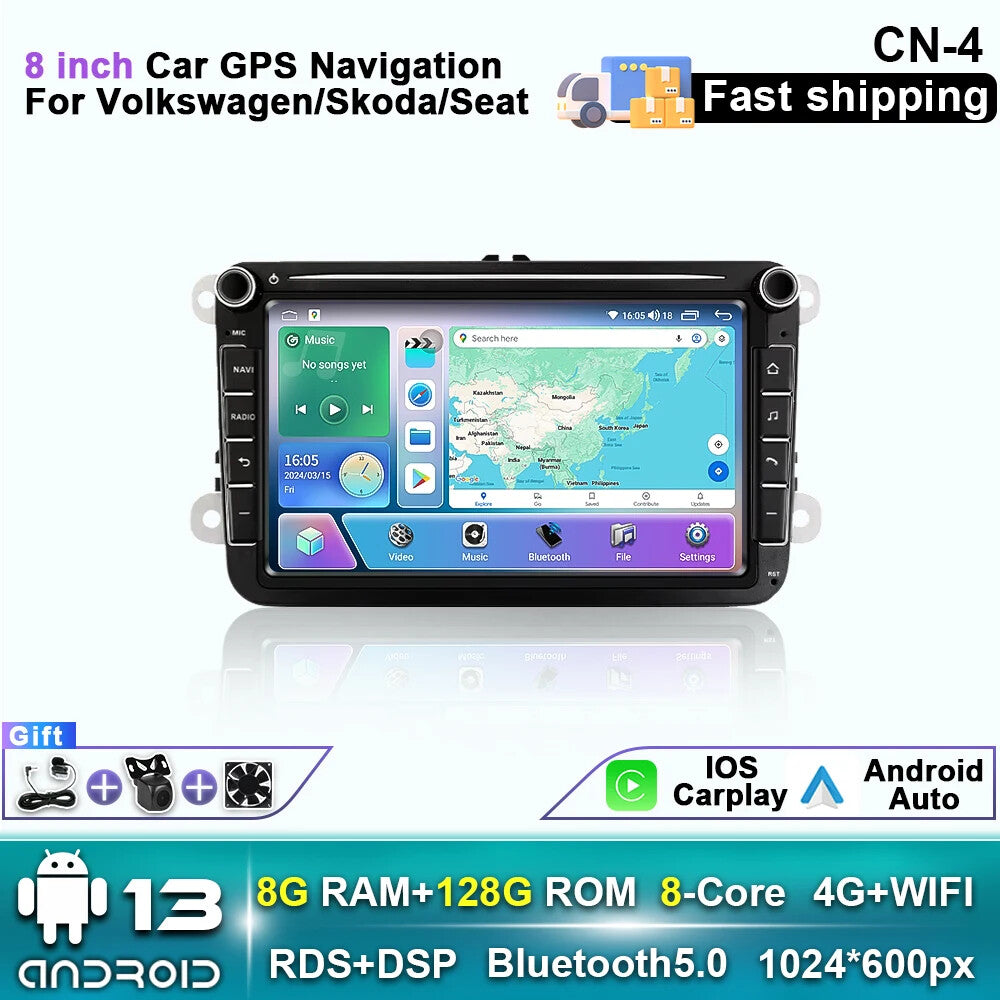 for VW for Volkswagen for Skoda for Seat GPS Android CarPlay Car Radio Multimedia Player
