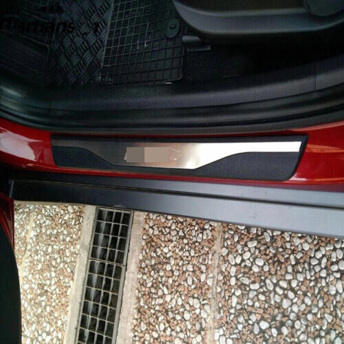 4P for Hyundai Kona 2018-2023 Silver Door Sill Scuff Guard Moulding Cover Trims