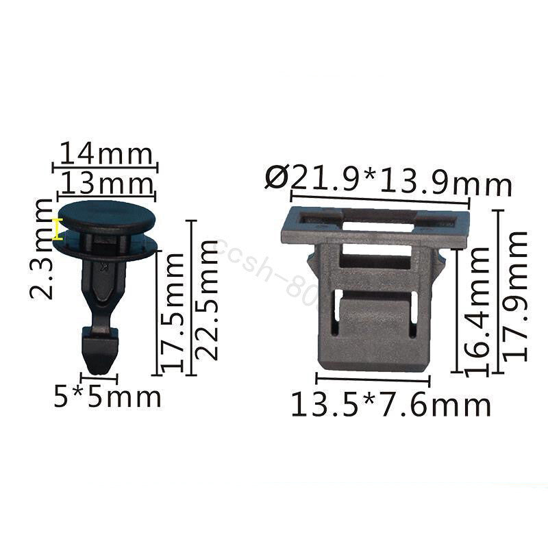 5 Sets Car Striker Engine Bulkhead Cover Retainer Clips for Honda for Acura