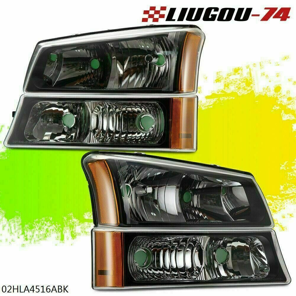 For CHROME HOUSING CORNER HEADLIGHT BUMPER LAMPS Suitable for 03-06 SILVERADO AVALANCHE U- v